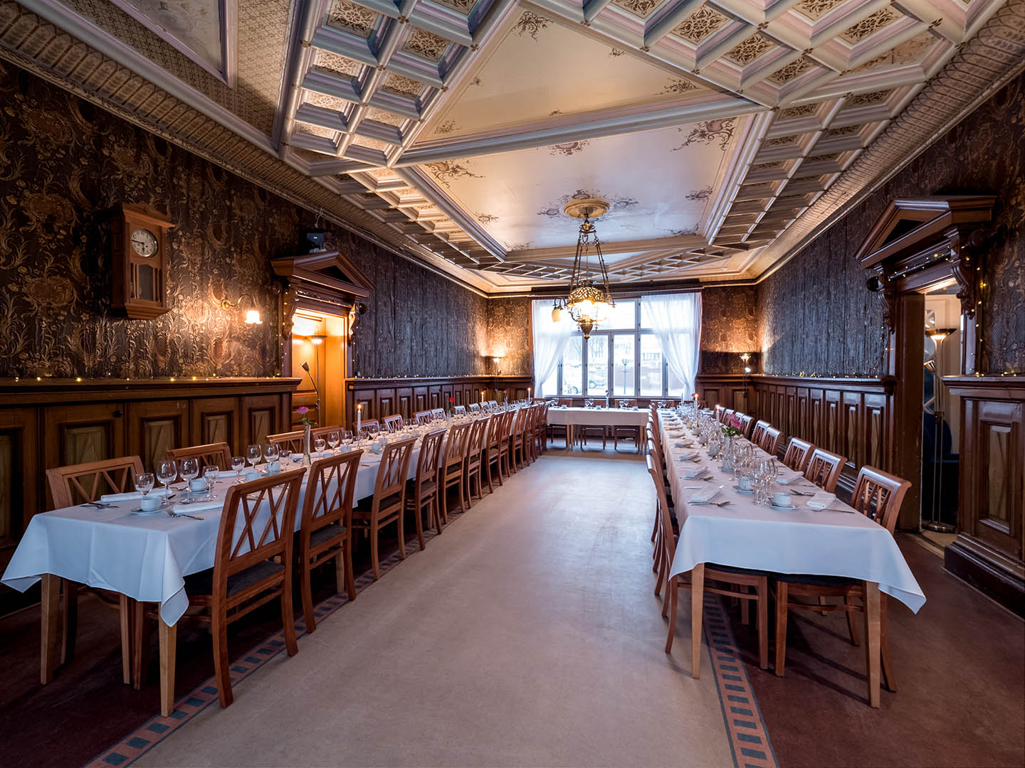 Restaurant Bacchus and Svenska Klubben, the beautiful decor of the room gives every event a luxurious feel