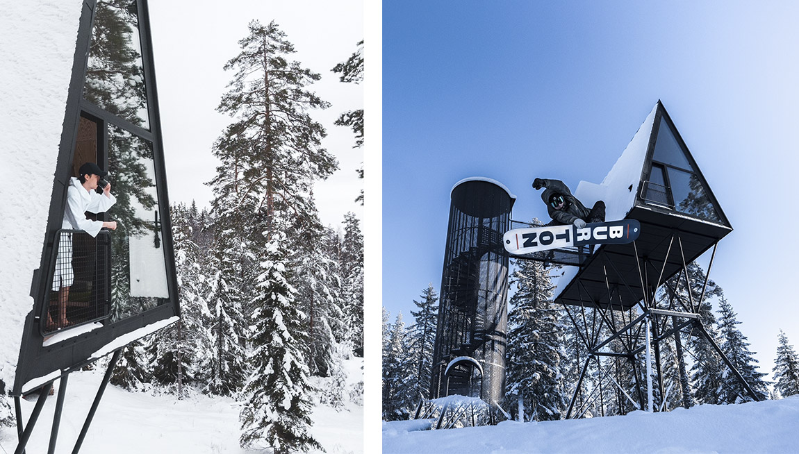 PAN Tretopphytter: Award-winning treetop cabins in eastern Norway