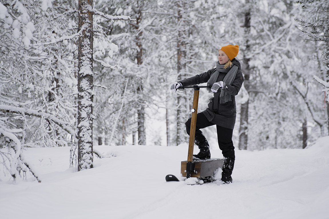 Discover Nordic wilderness on eLyly’s compact, eco snow scooter