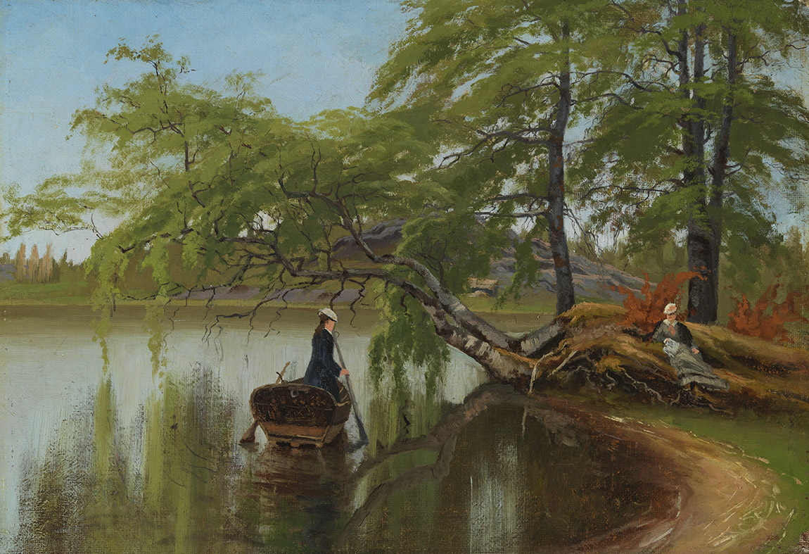 Fanny Churberg: Girls on the Shore (1869). Photo: Finnish National Gallery / Jenni Nurminen.