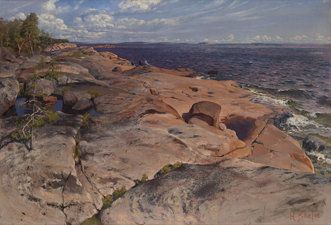 Helmi Biese: Coastal cliffs at Villinki (the late 1890s). Photo: Finnish National Gallery / Jenni Nurminen